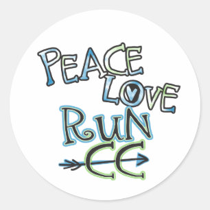 PEACE LOVE RUN CC - Stickers cross-country