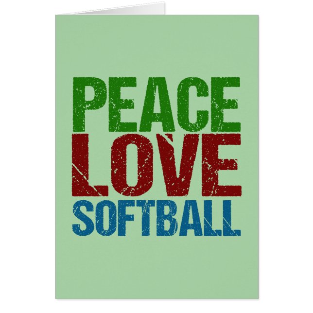 Peace Love Softball (Devant)