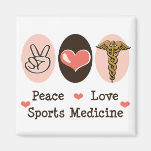 Peace Love Sports Medicine Magnet