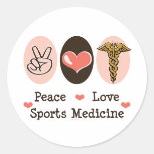 Peace Love Stickers de médecine sportive