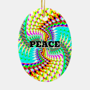 Peace Love (vous pouvez changer les mots) ornement