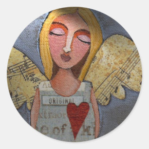 Peace on Earth Angel - stickers Noël