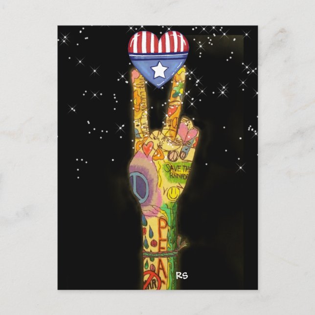 Peace, Party, Victory USA Invitation - SRF (Devant)