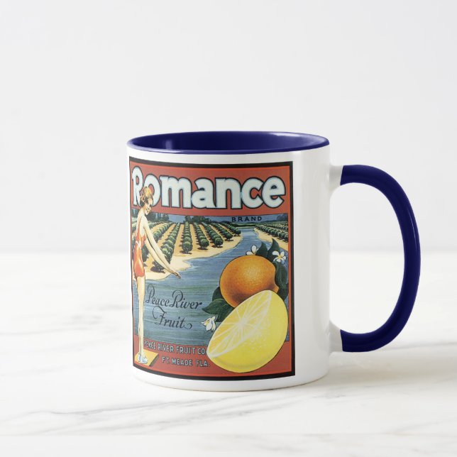 Peace River Fruit Company Crate Étiquette - Mug (Droite)