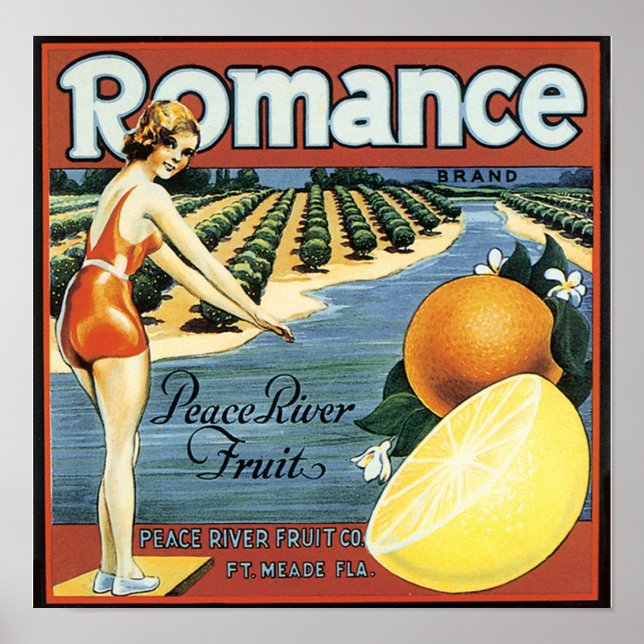 Peace River Fruit Company Étiquette - Poster (Devant)