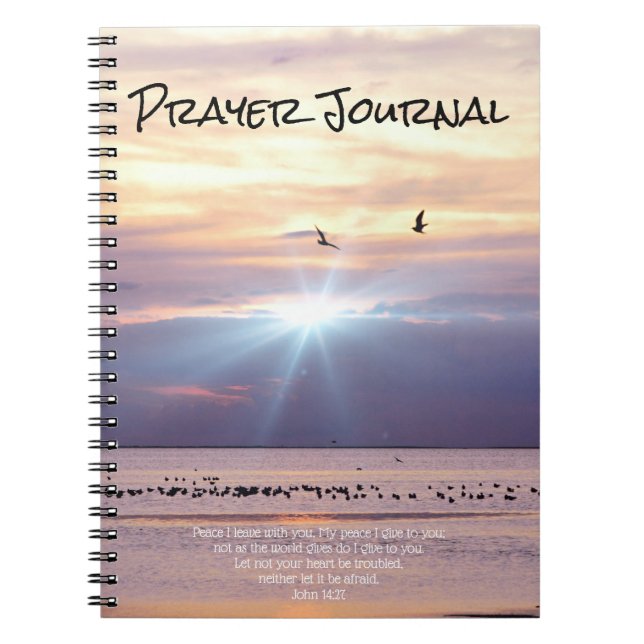 Peace Sunset Ocean Prayer Journal (Devant)