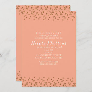 Peach and Gold Modern Glam Toute invitation à un é