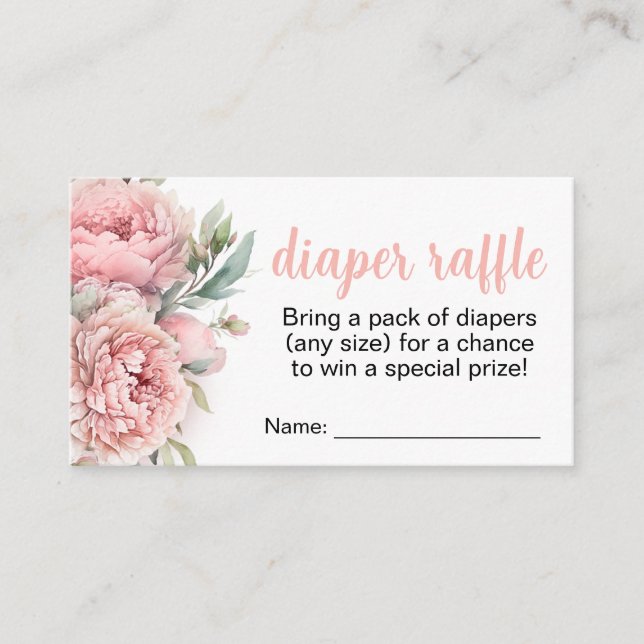 Peach baby shower diaper cartes de boîtier de raph (Devant)