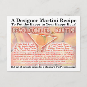 Peach Cobbler Martini Recette Carte postale