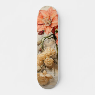 Peach Color Daffodique Vintage Inspiré Skateboard