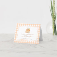Peach En vichy Automne Citrouille Merci