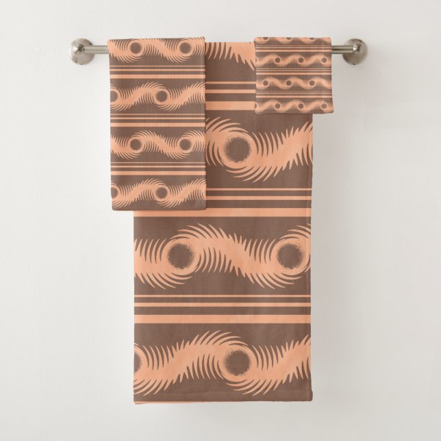 Peach et Mocha Spiral Motif (En situation)