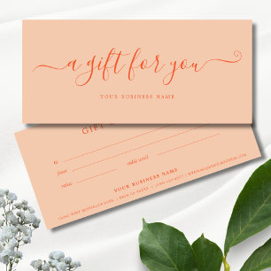 Peach Fuzz Business Cadeau Certificat Simple