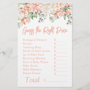 Peach Ivory Baby shower Devine le bon prix