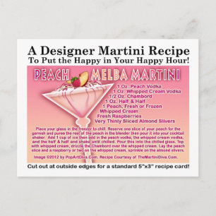 Peach Melba Martini Recette Carte postale