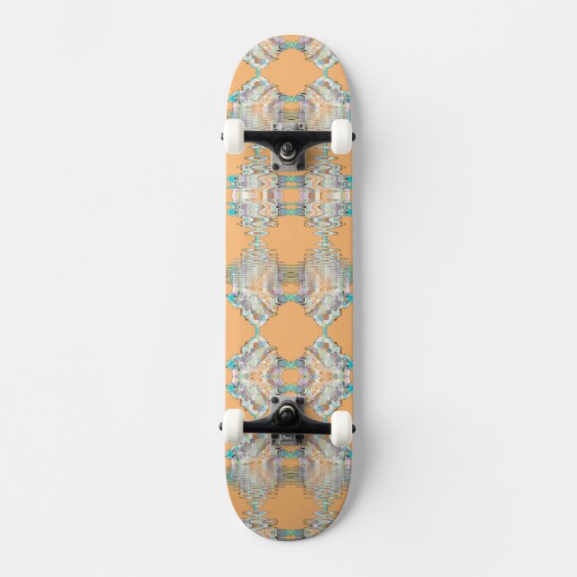 Peach Mirrored Waters Skateboard (Recto)