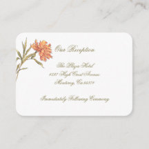 Peach Peony Floral Réception Insertion Cartes
