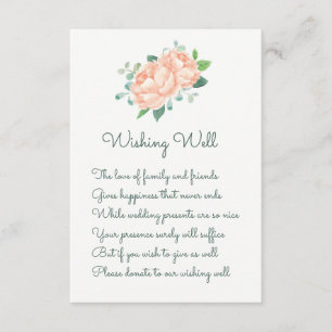 Peach Peony Mariage Envie de cartes de puits