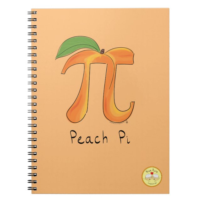 Peach Pi Cute Math Pi Carnet Jour (Devant)