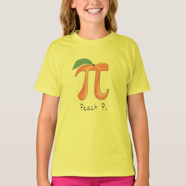 Peach Pi Cute Math Pi Day T-Shirt de la fille de l (Devant)