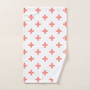 Peach polka croise sur blanc