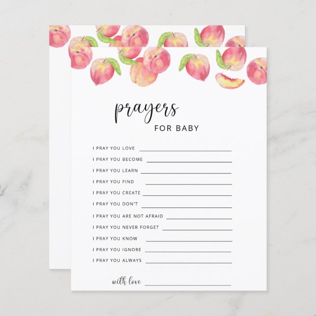 PEACH - prières pour bébé (Devant / Derrière)