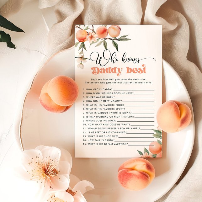 Peach Qui connaît papa meilleur baby shower jeu (Créateur téléchargé)