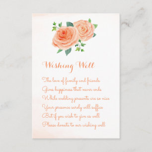 Peach Rose Mariage Envie de cartes de puits