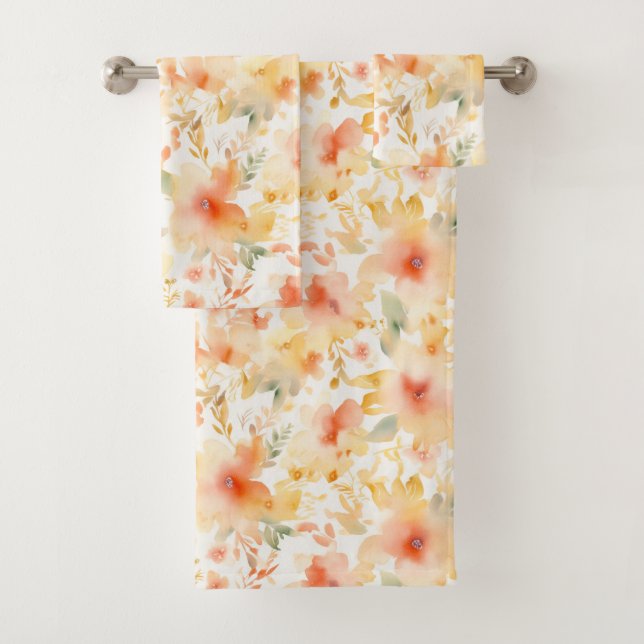 Peach Splash Floral Abstrait (En situation)