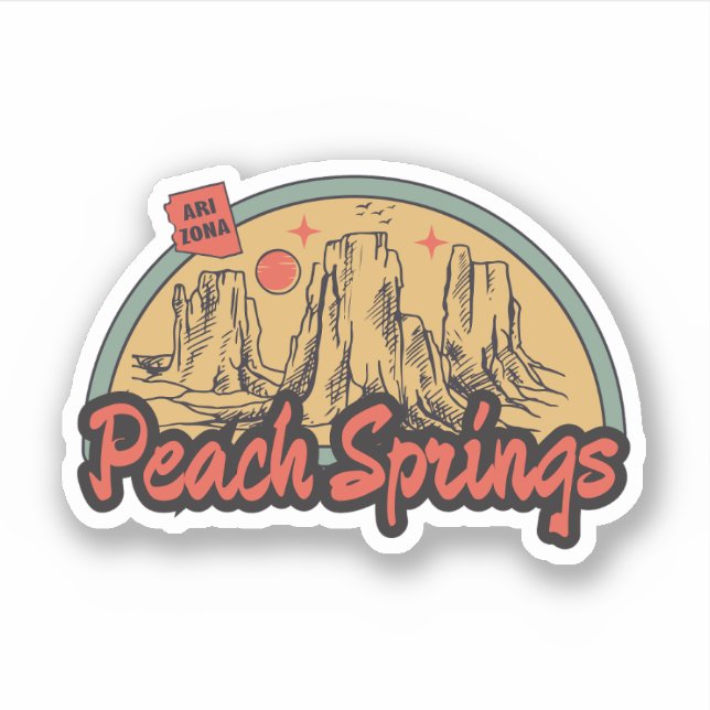 Peach Springs, Arizona  Autocollant (Devant)
