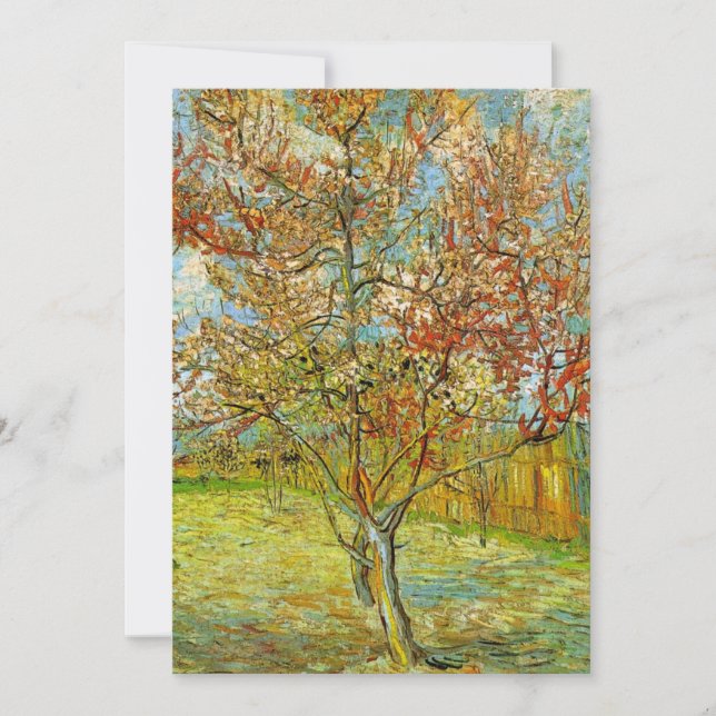 Peach Tree rose en fleurs par Vincent van Gogh (Devant)
