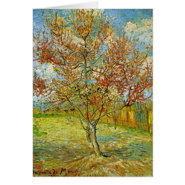 Peach Tree rose en fleurs par Vincent van Gogh (Devant)