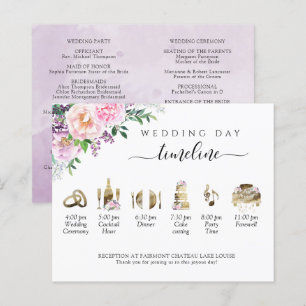 Peach violet et Mariage rose chronologie et progra