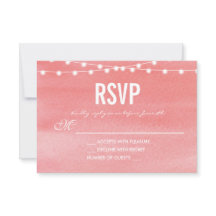 Peach Watercolor Chaînes lumineuses RSVP