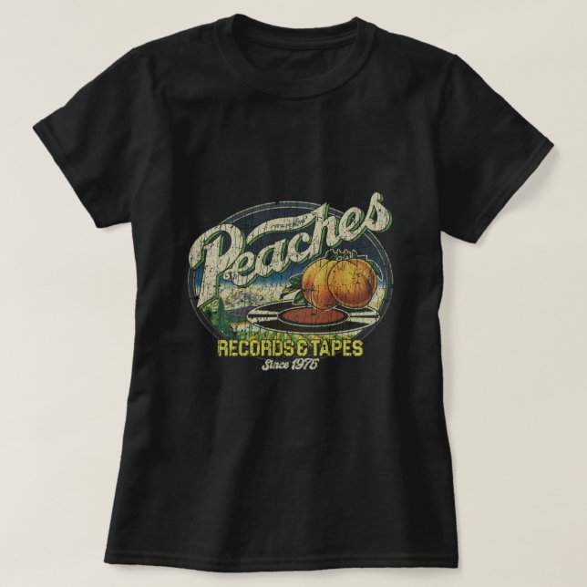 Peaches Enregistrements &amp ; bandes 1975 T-shirt (Design devant)