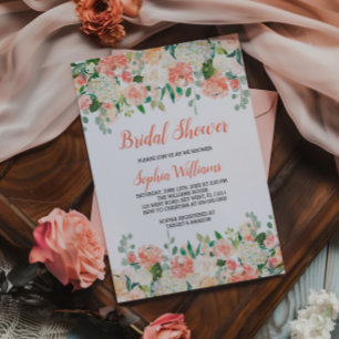 Peaches Et Crème Nuptiale Douche Invitation