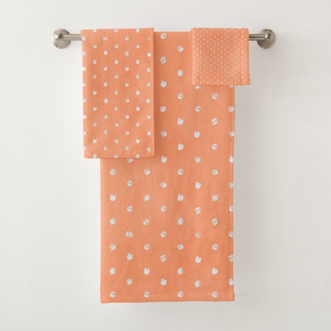 Peachy Keen Orange Messy Pois (En situation)