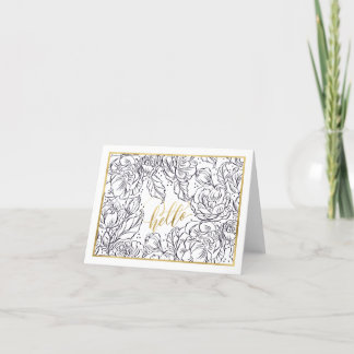 Peachy Knock Out Rose Plié Carte de voeux