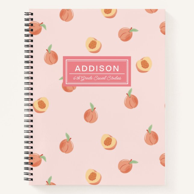 Peachy Peach School Carnet Spiral (Devant)