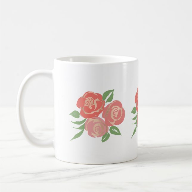 Peachy Rose Mug (Gauche)