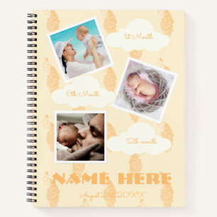 Peacock 1er anniversaire Baby Milestone Carnet