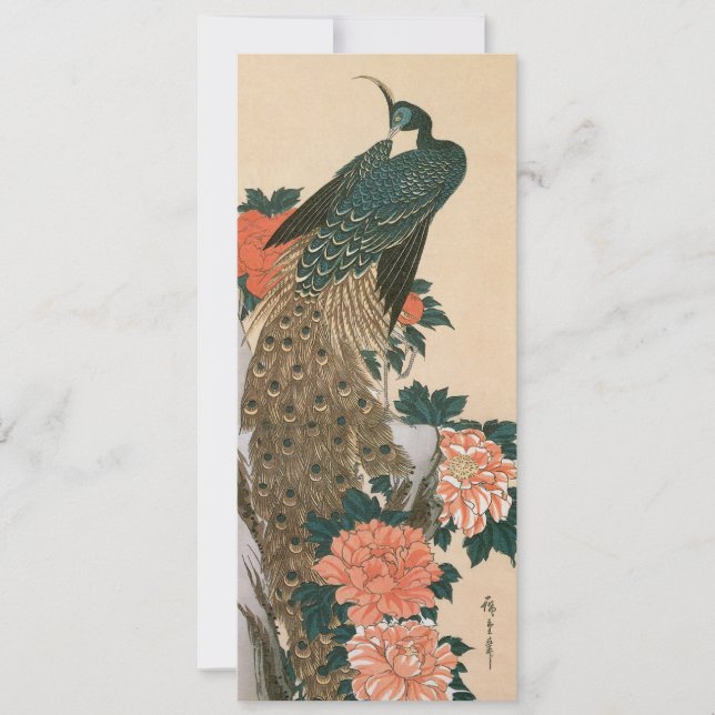 Peacock and Peonies de Hiroshige, Art japonais (Devant)
