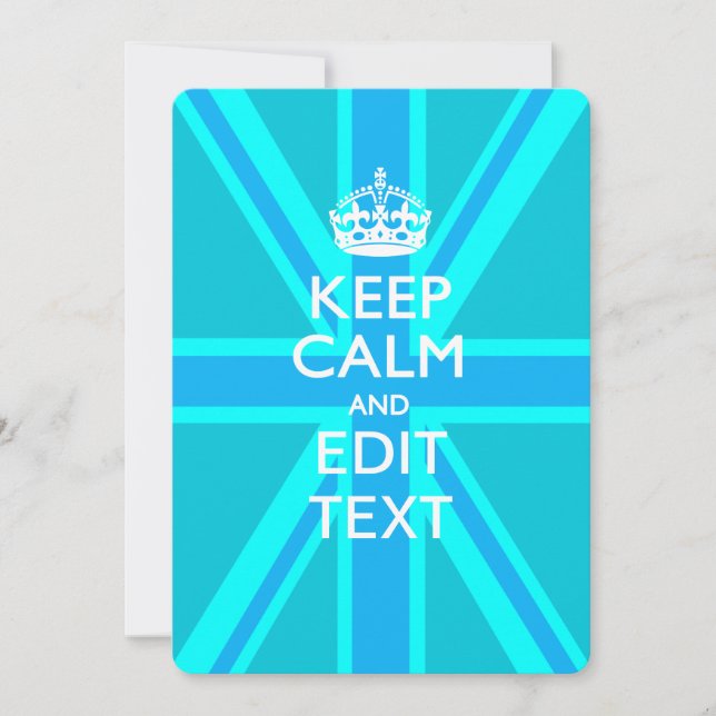 Peacock Aqua Gardez Le Calme Et Votre Texte Union  (Devant)