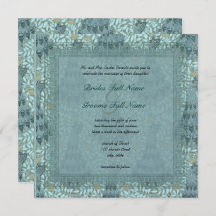 Peacock Art Nouveau Mariage Invitations