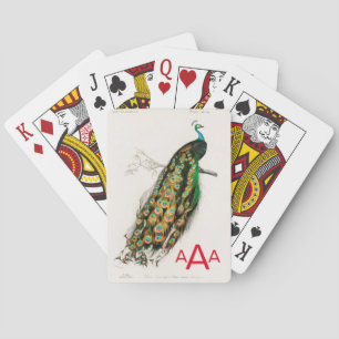 PEACOCK AVEC MONOGRAM PERSONNALISÉ Cartes de Jeu C