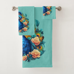 Peacock Avec Roses Peach