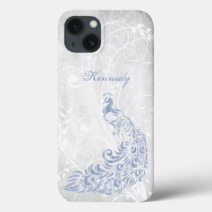 Peacock bleu clair Personnalisé iPhone X coque