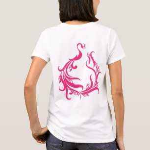 Peacock Design T-shirt blanc pour femmes