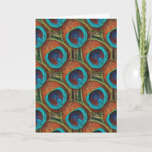 Peacock Feather Design Bonne carte d'anniversaire