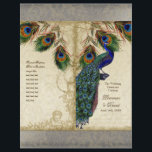 Peacock & Feather Elegant Matching Wedding Program<br><div class="desc">SÉLECTION DU PAPIER : Cette opération arrive à plat et se déplie. Vous devrez le plier en deux. La plupart des imprimeries le feront pour un coût très minime, ou vous pouvez le faire vous-même. À moins que vous ne prévoyez d'avoir une partition professionnelle d'imprimerie et plier cette NE COMMANDEZ...</div>